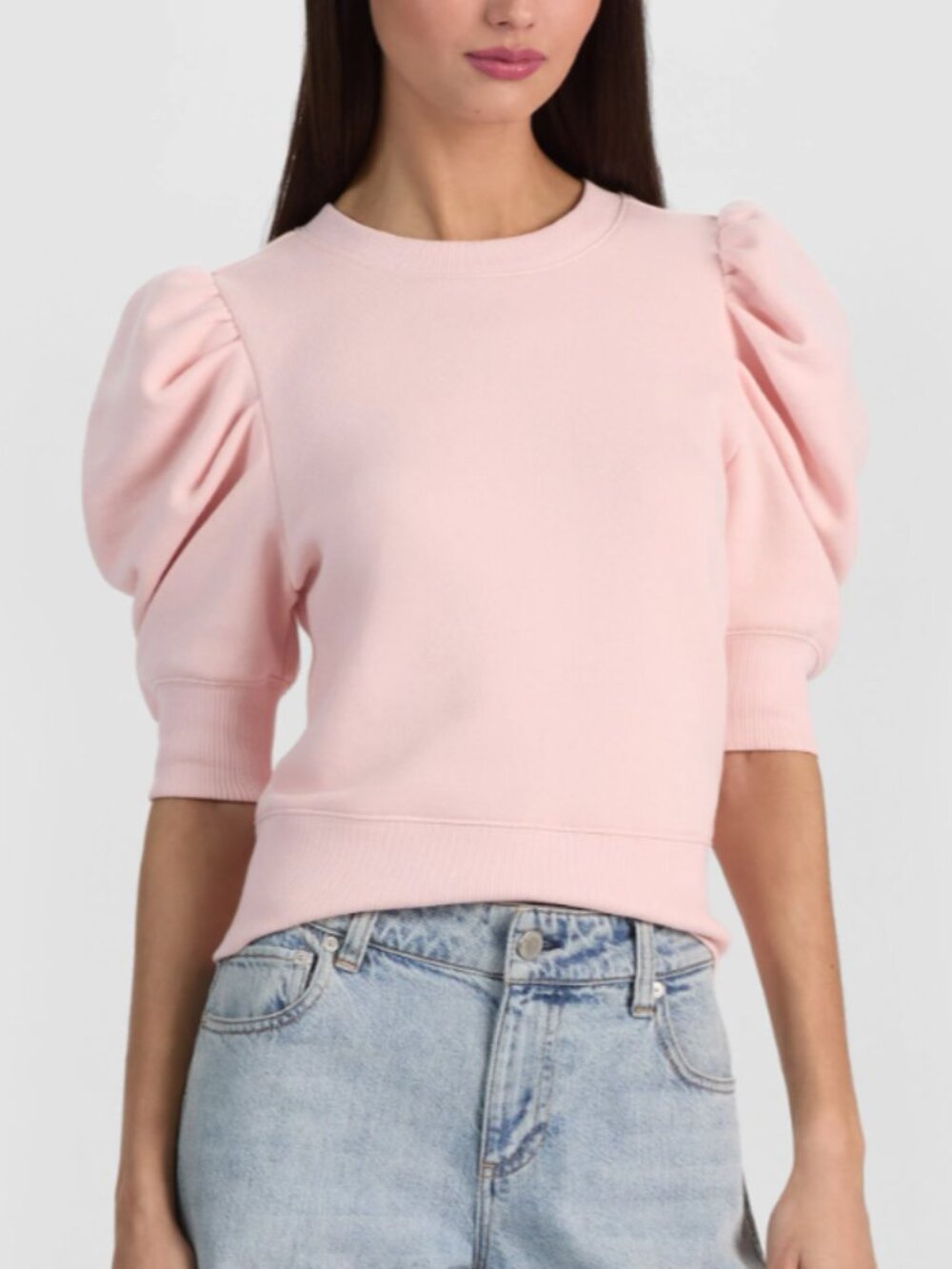 Alice + Olivia Tyler Puff Sleeve Shirt In English Rose Women's Size Small - NWT